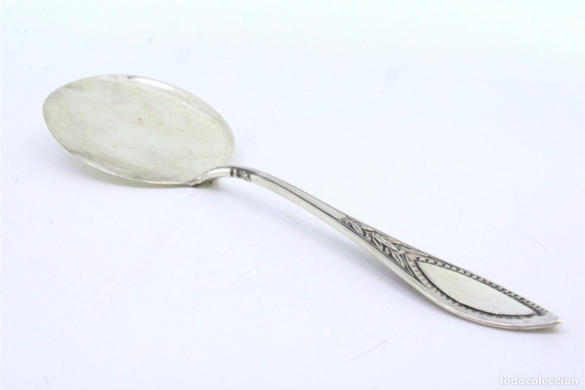 Antig&uuml;edades: Cuchara de helado de plata - Foto 2