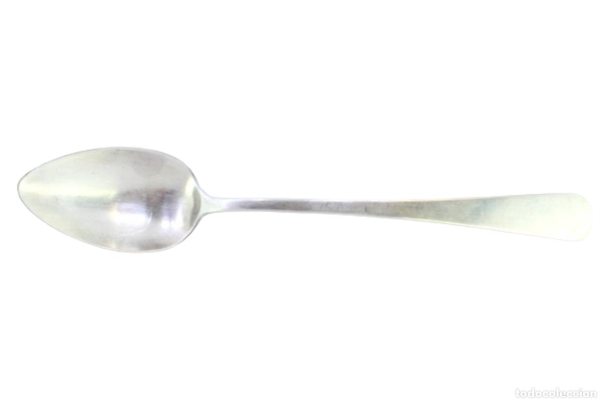 Antiguidades: Cuchara de plata para servir arroz