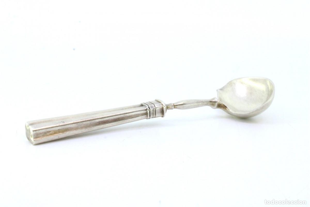 Antig&uuml;edades: cuchara de salsa de plata - Foto 2