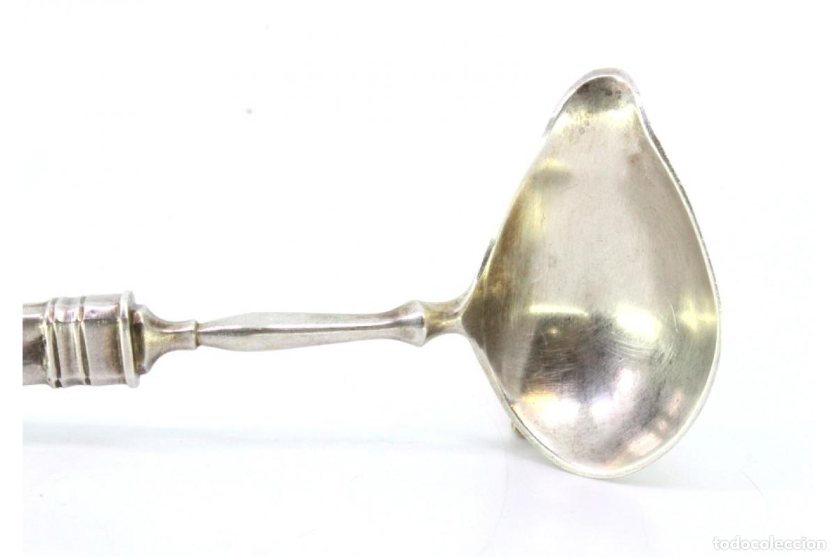 Antig&uuml;edades: cuchara de salsa de plata - Foto 5