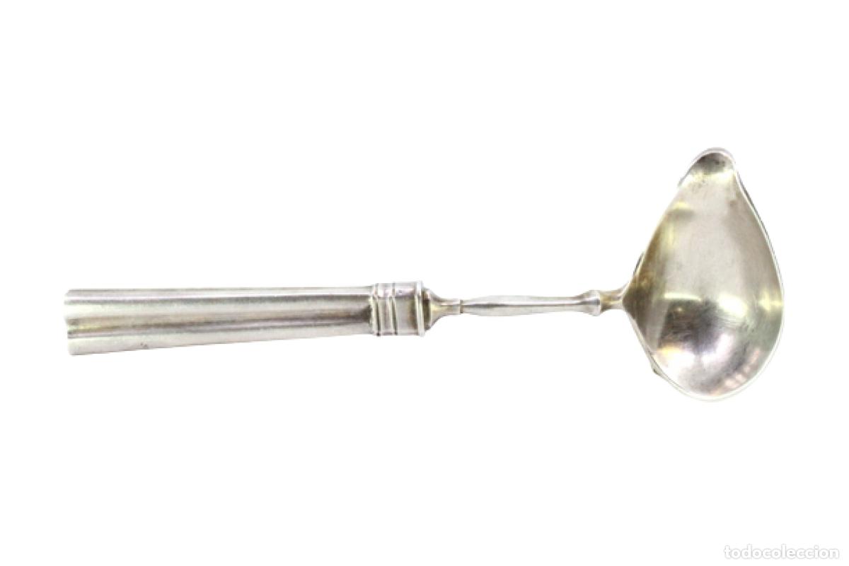 Antig&uuml;edades: cuchara de salsa de plata - Foto 1