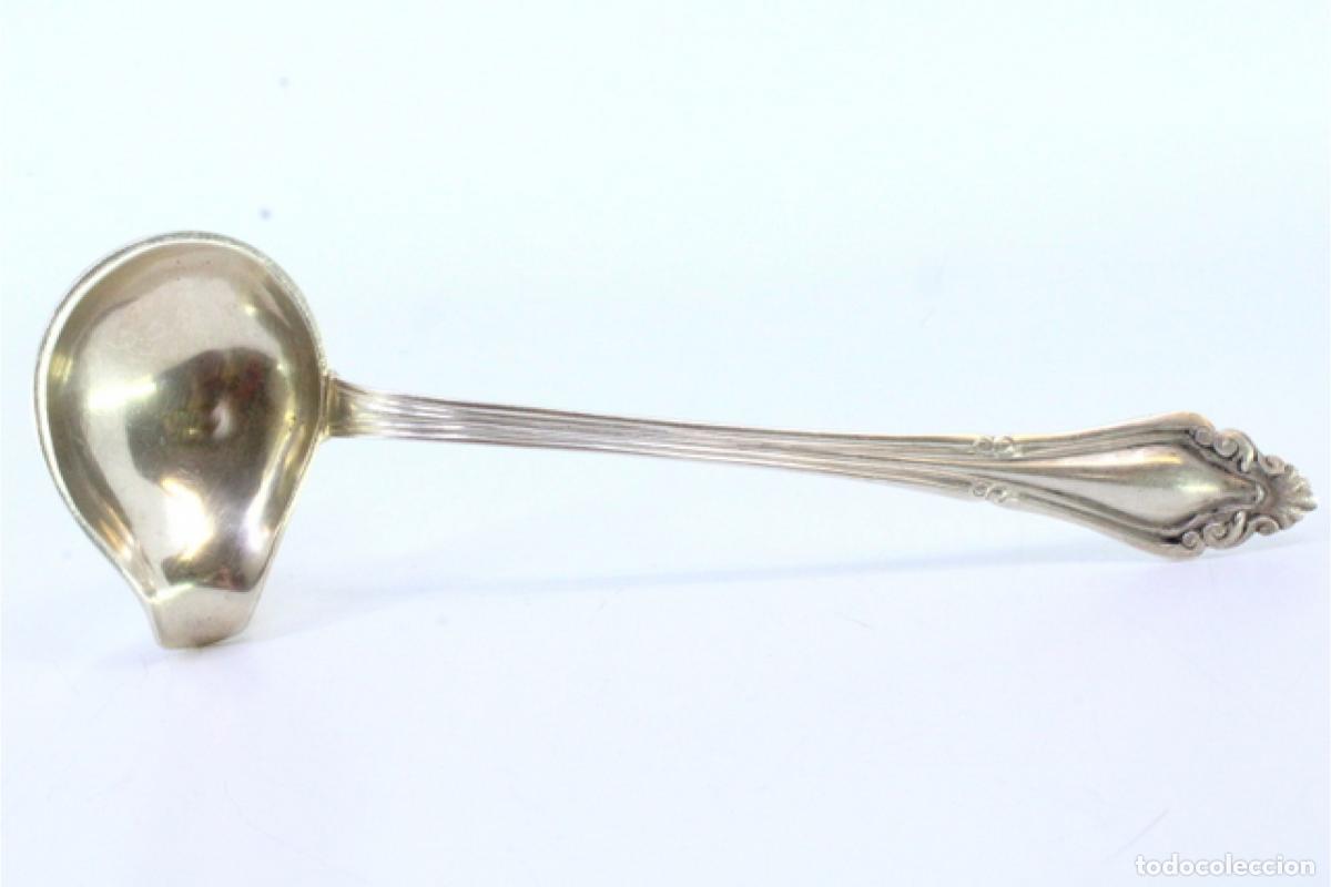 Antig&uuml;edades: cuchara de salsa de plata - Foto 2