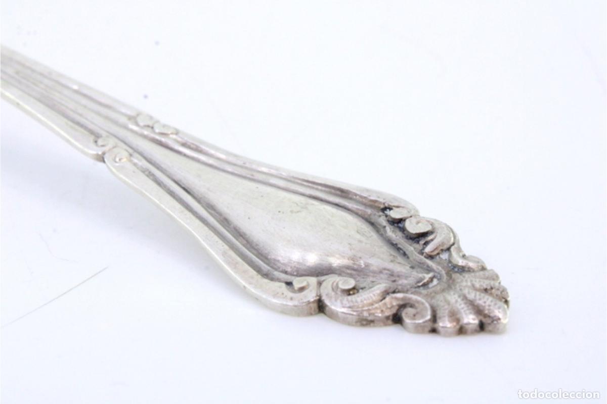 Antig&uuml;edades: cuchara de salsa de plata - Foto 3