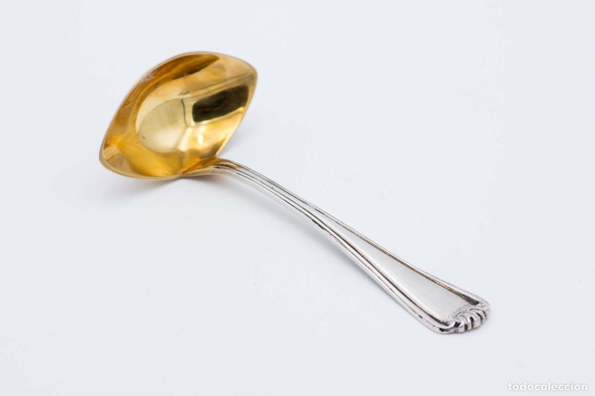 Antig&uuml;edades: cuchara de salsa de plata - Foto 5
