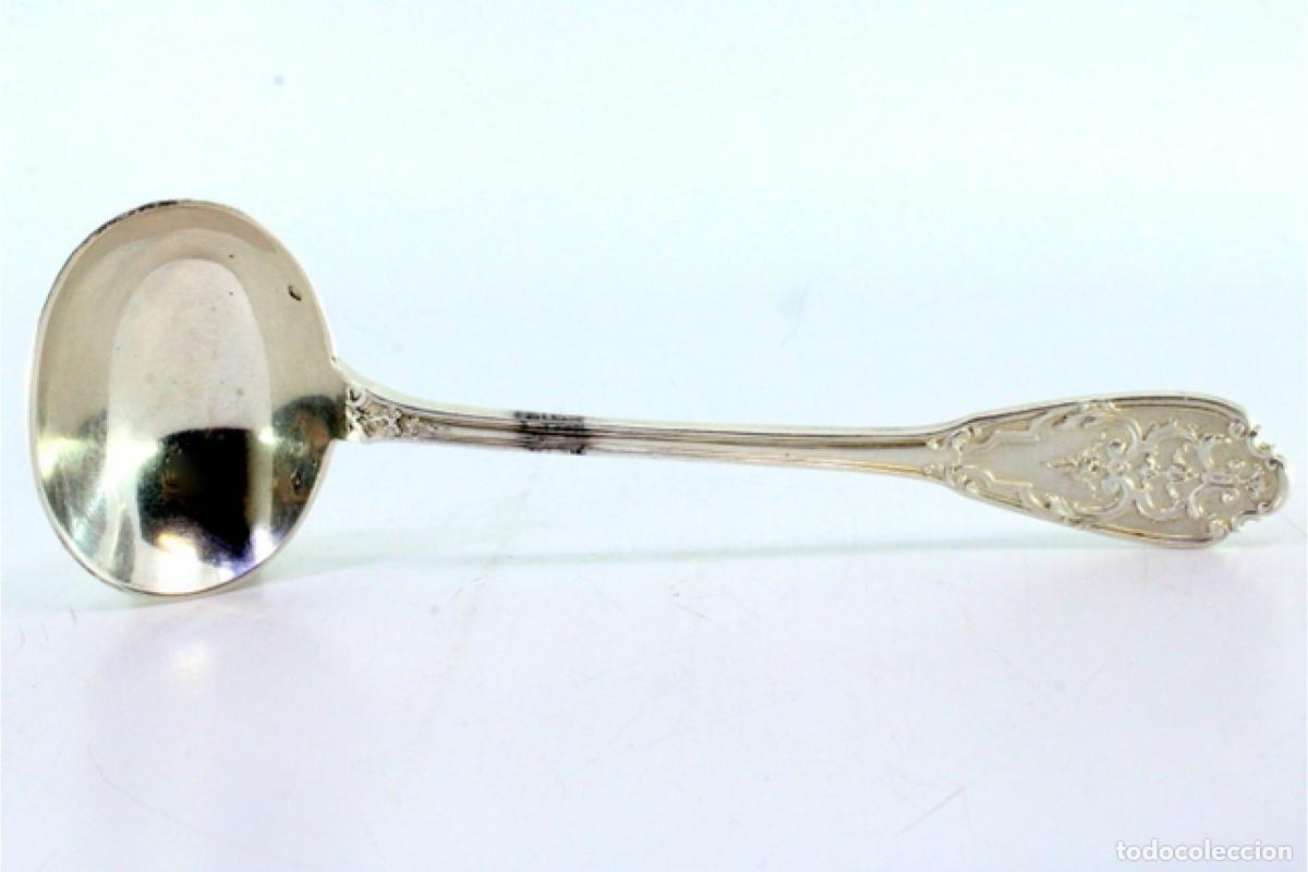 Antig&uuml;edades: cuchara de salsa de plata - Foto 2
