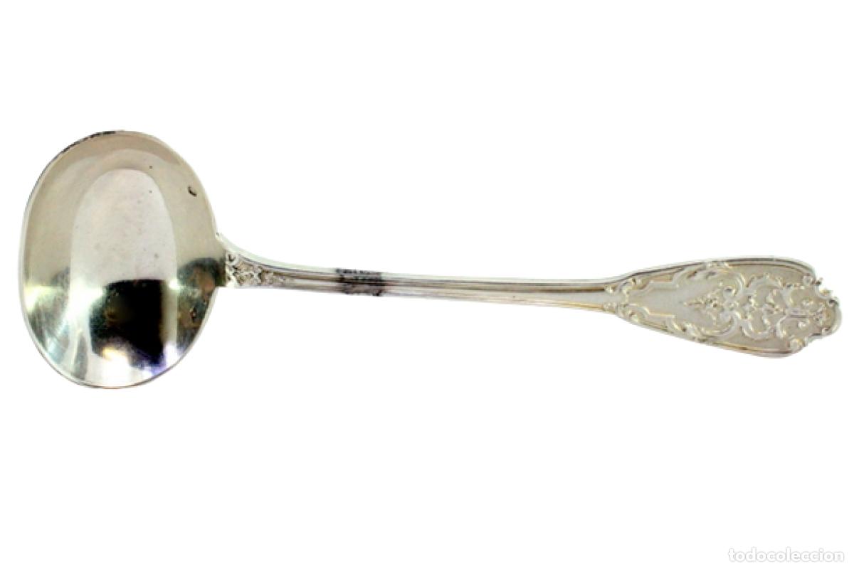 Antig&uuml;edades: cuchara de salsa de plata - Foto 1