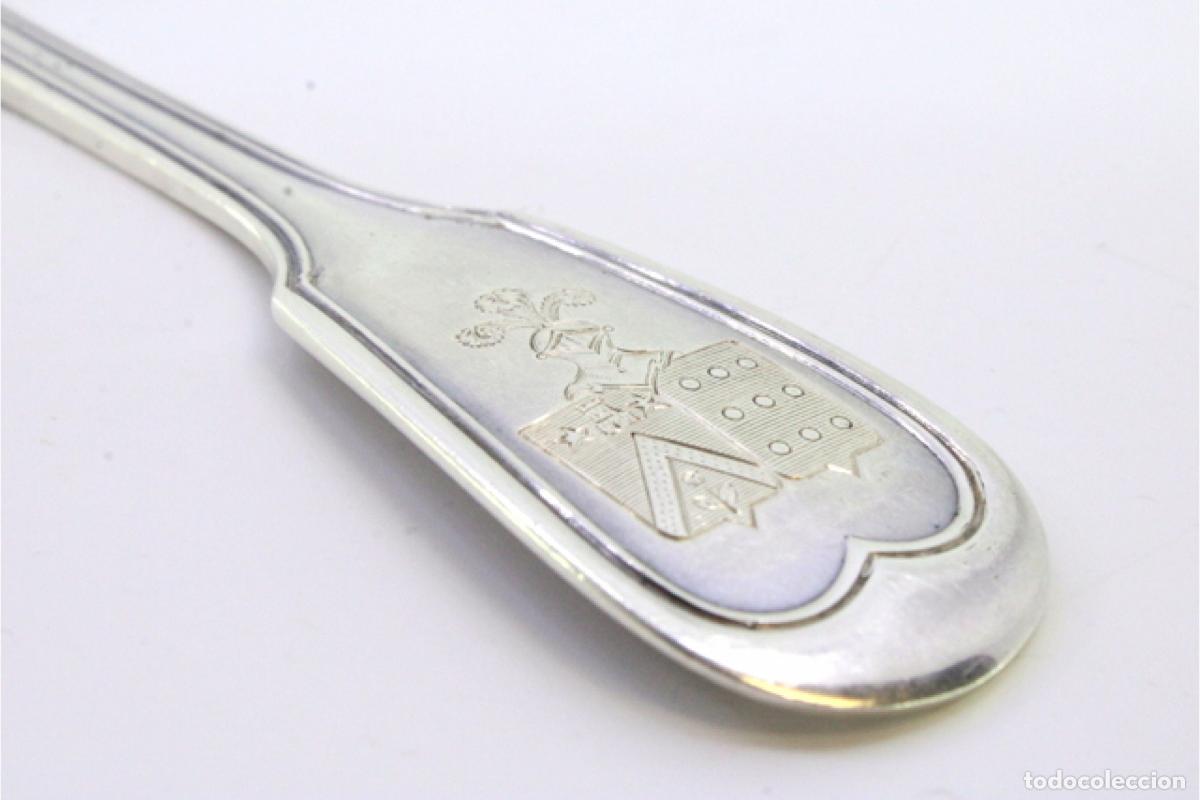 Antig&uuml;edades: Cuchara de helado de plata - Foto 3