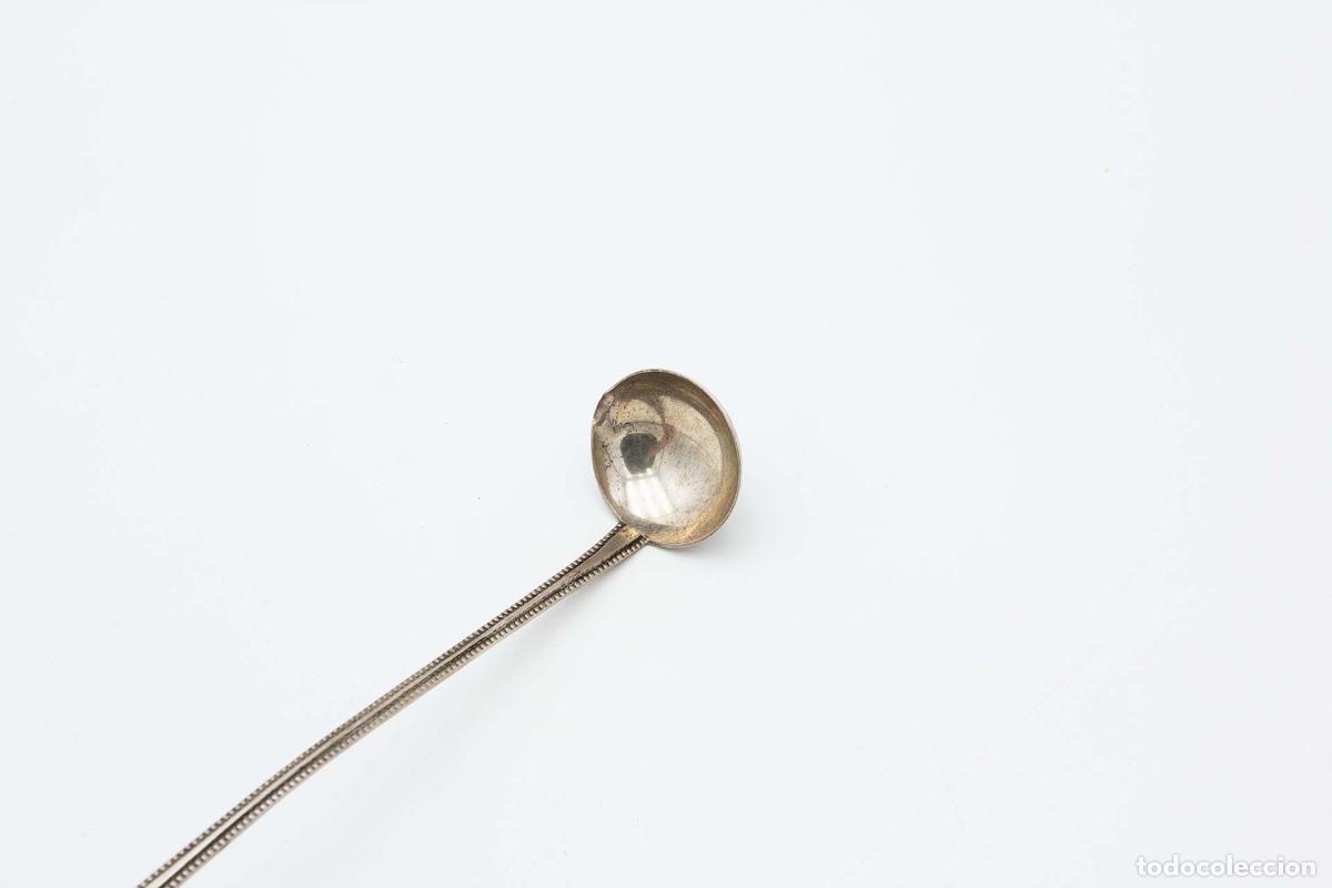 Antig&uuml;edades: cuchara de salsa de plata - Foto 2