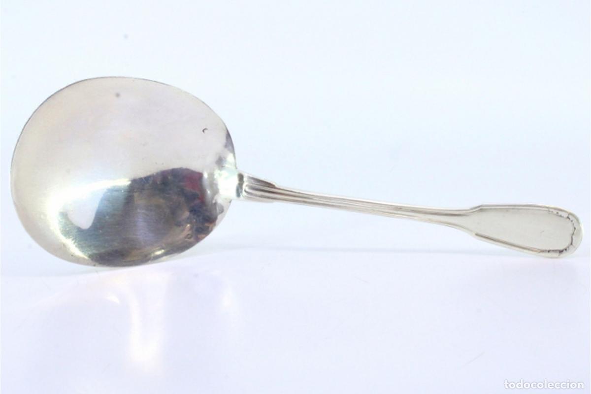 Antig&uuml;edades: cuchara de salsa de plata - Foto 5