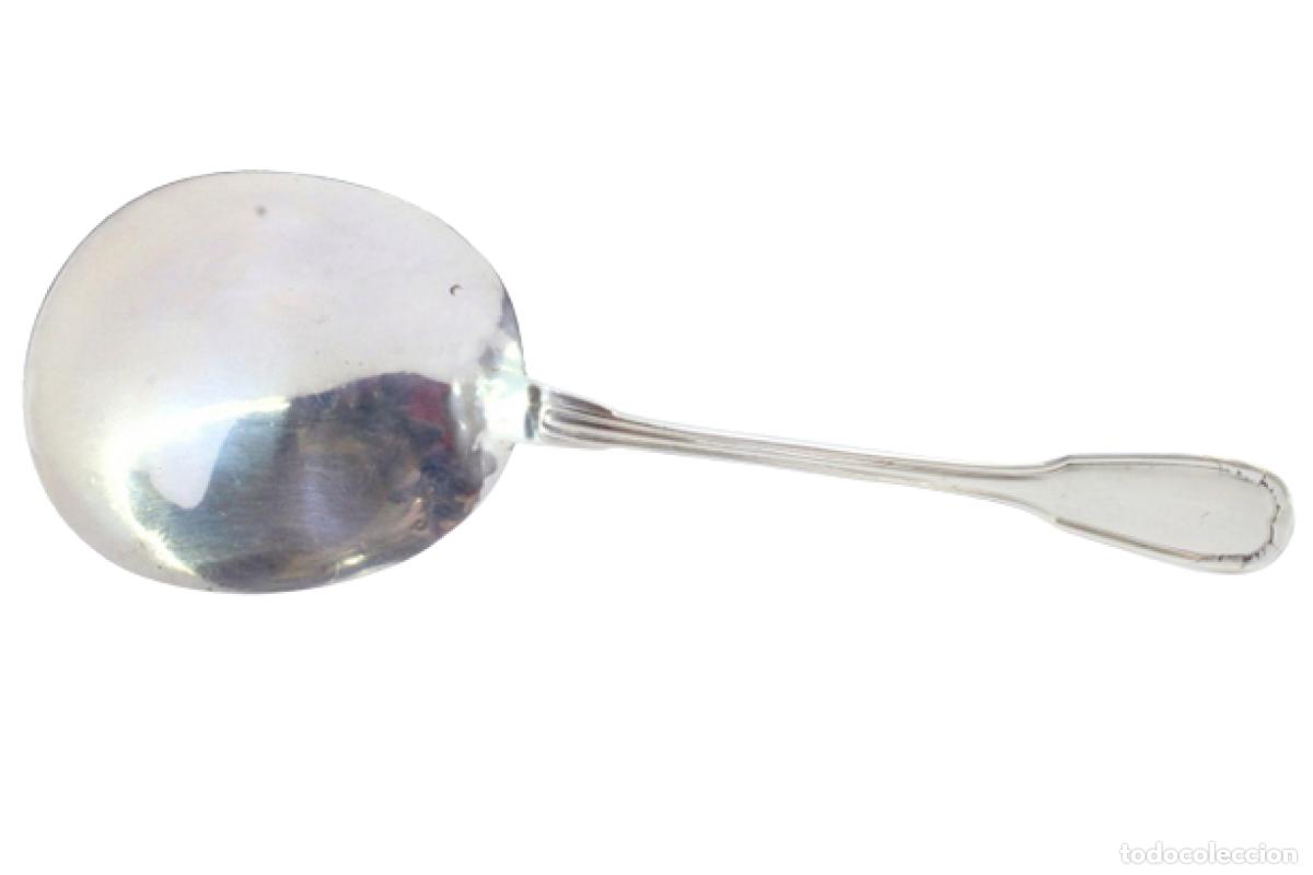 Antig&uuml;edades: cuchara de salsa de plata - Foto 1