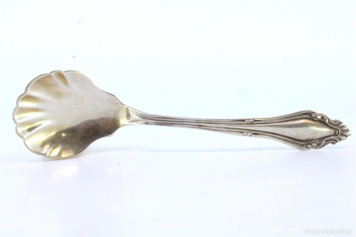 Antig&uuml;edades: cuchara de postre de plata - Foto 2