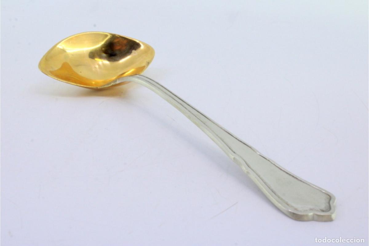 Antig&uuml;edades: cuchara de salsa de plata - Foto 4