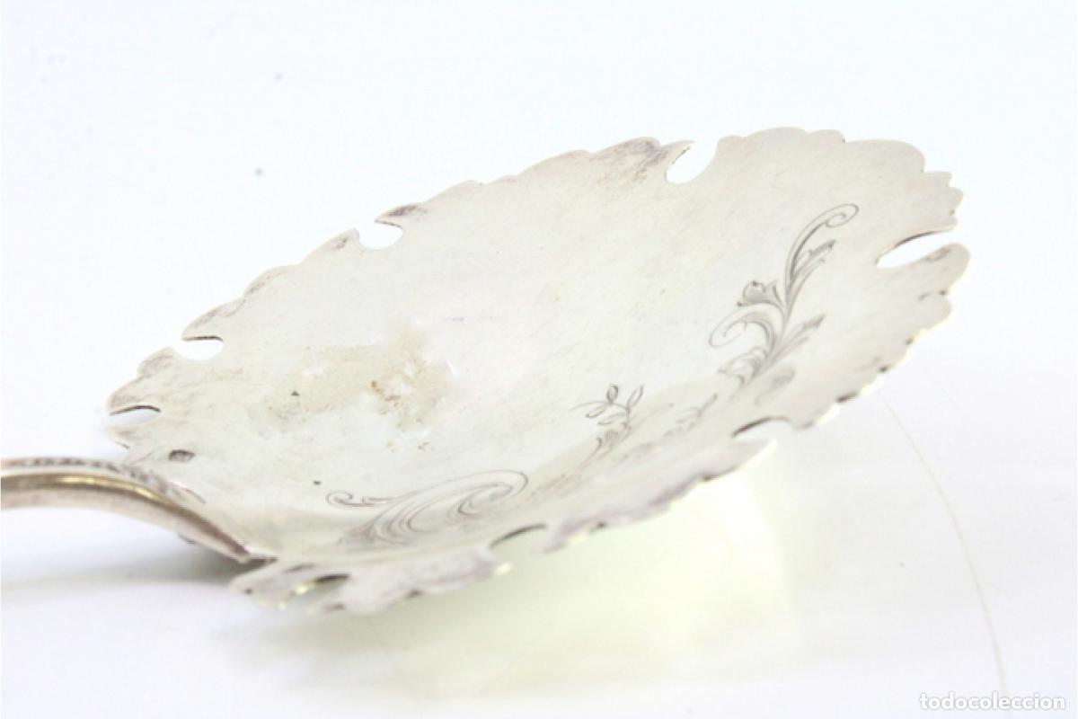 Antig&uuml;edades: cuchara de salsa de plata - Foto 4