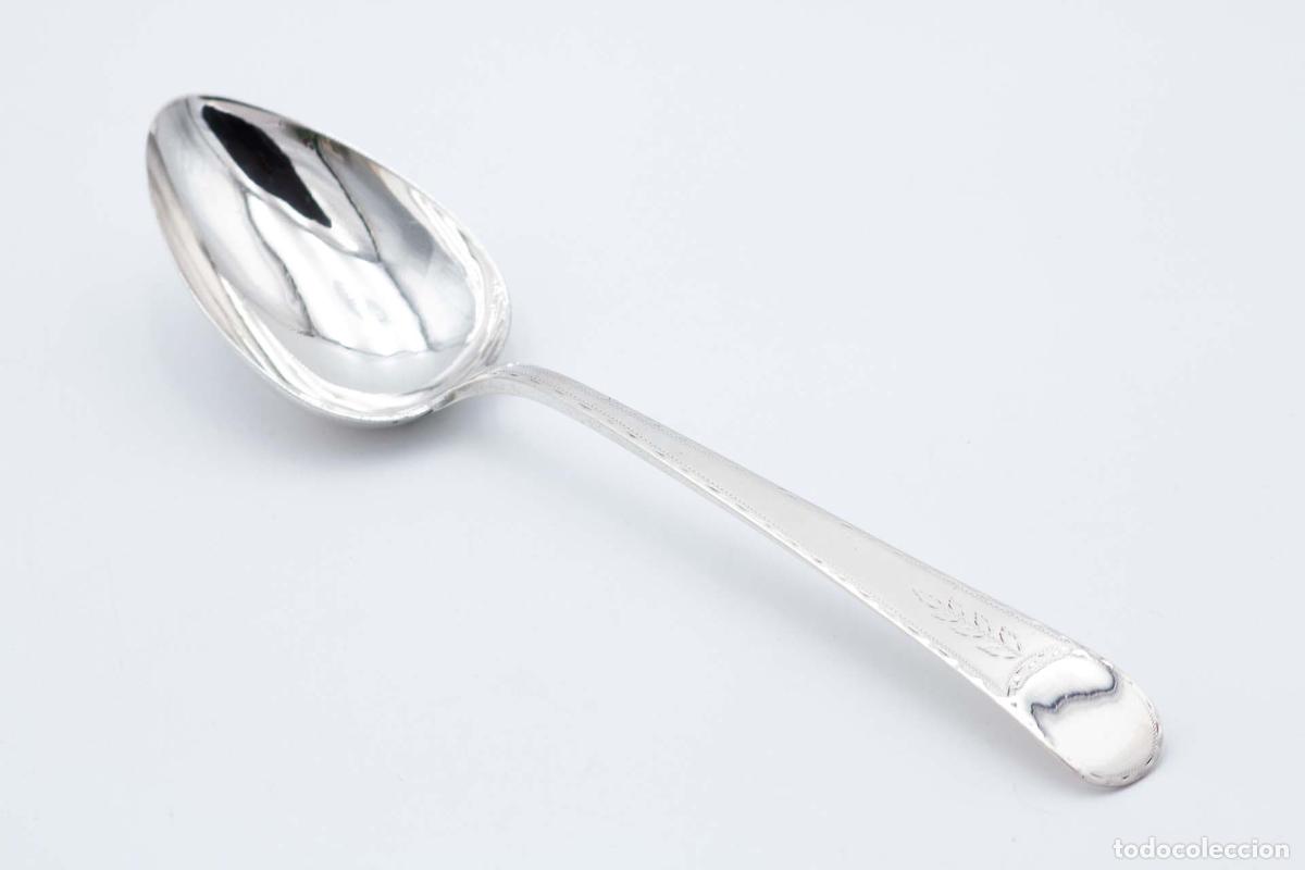 Antig&uuml;edades: cuchara de arroz de plata - Foto 2