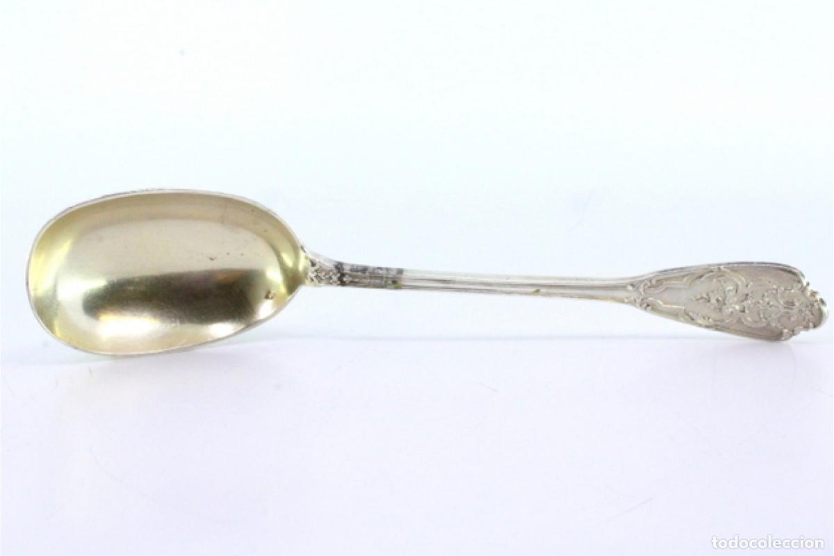 Antig&uuml;edades: cuchara de servir de plata - Foto 8