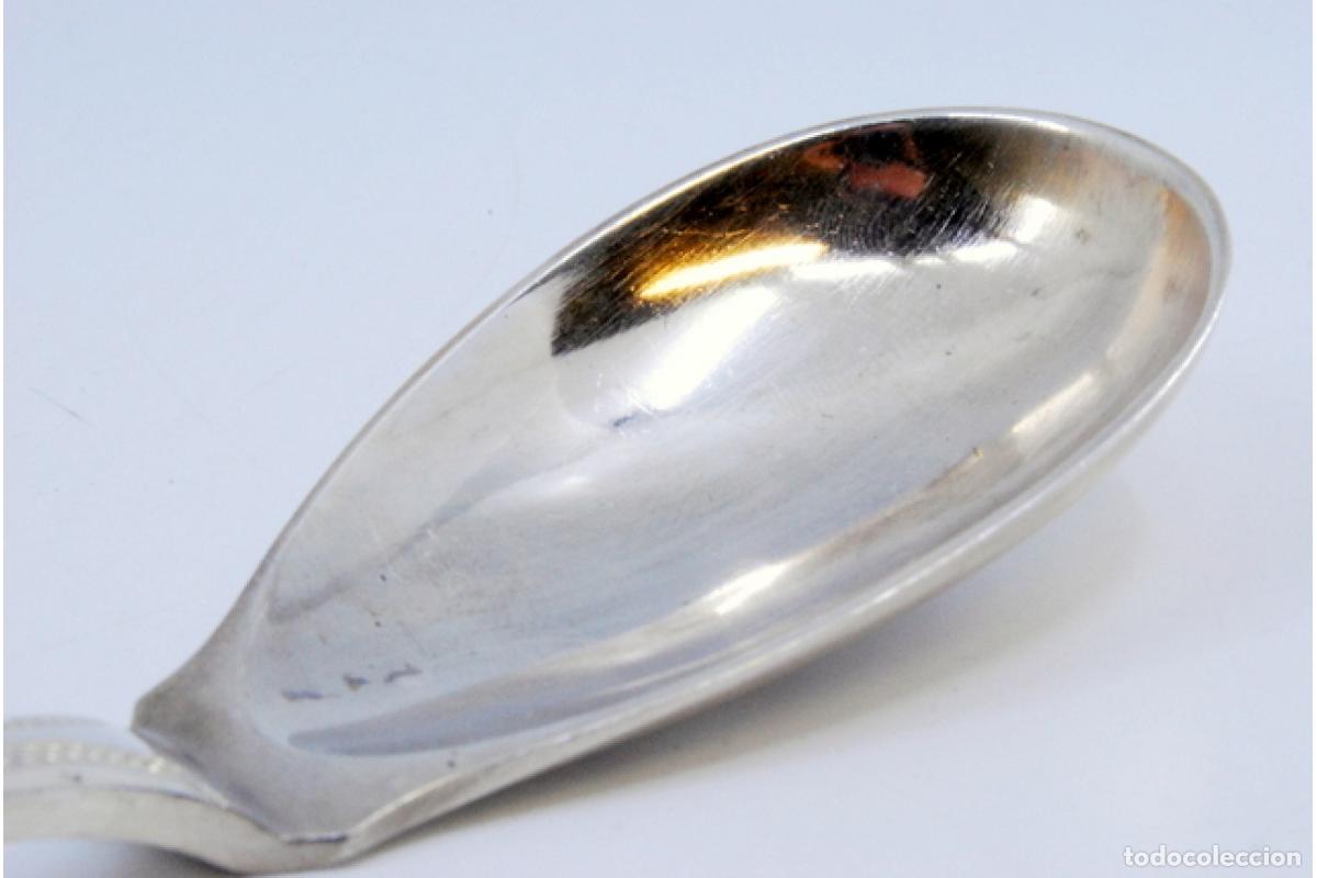 Antig&uuml;edades: Cuchara de plata para servir arroz - Pera - Foto 4