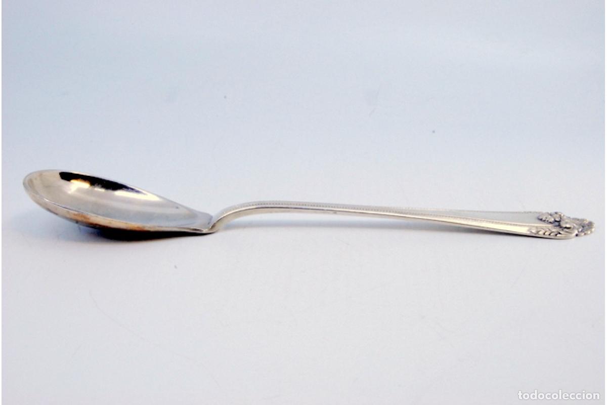 Antig&uuml;edades: Cuchara de plata para servir arroz - Pera - Foto 7