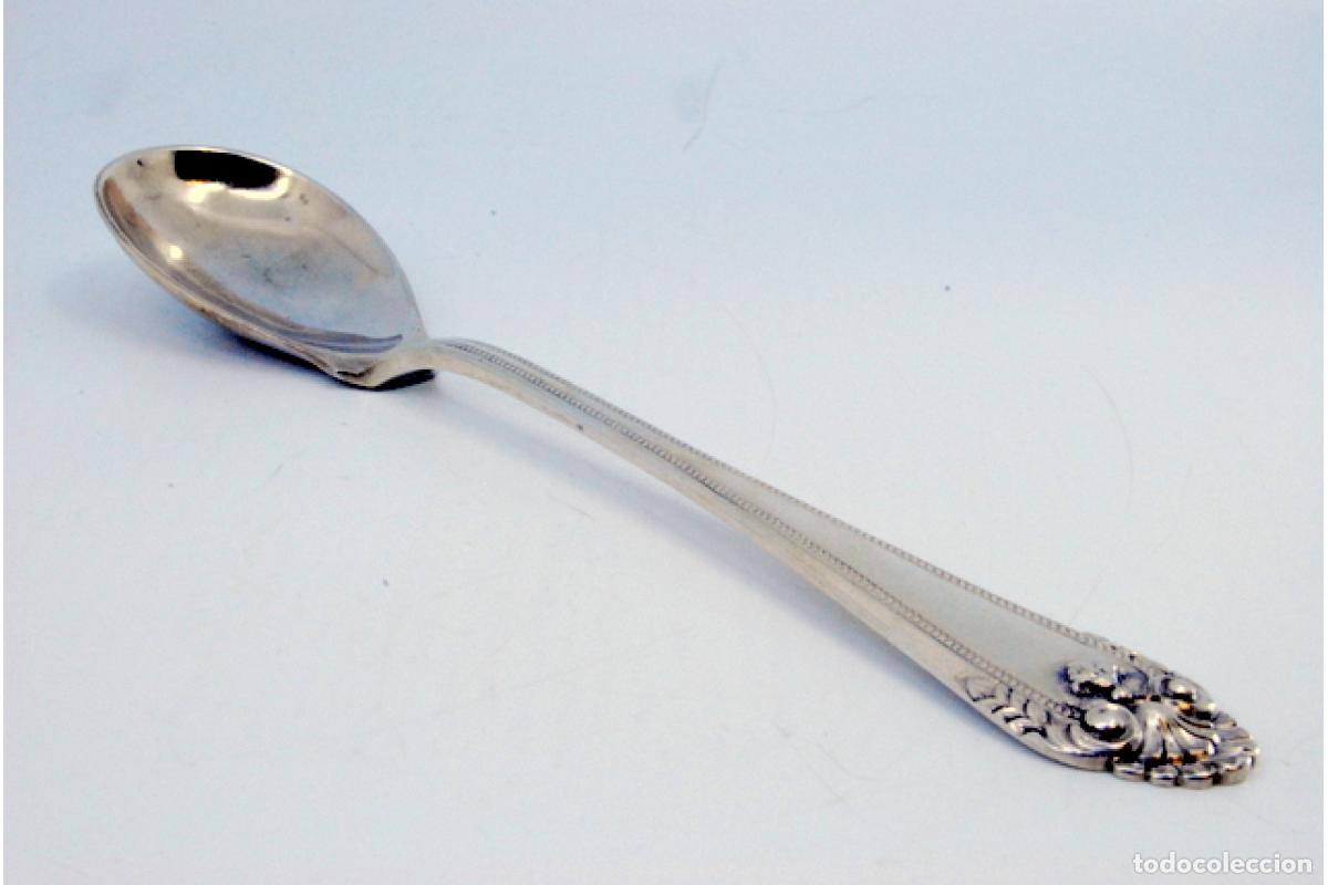 Antig&uuml;edades: Cuchara de plata para servir arroz - Pera - Foto 10