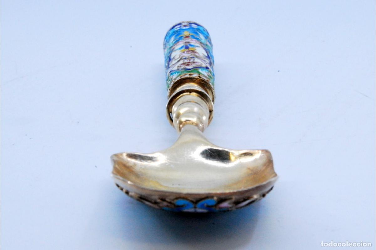 Antig&uuml;edades: Cuchara rusa cloisonn&eacute; de plata - Foto 4