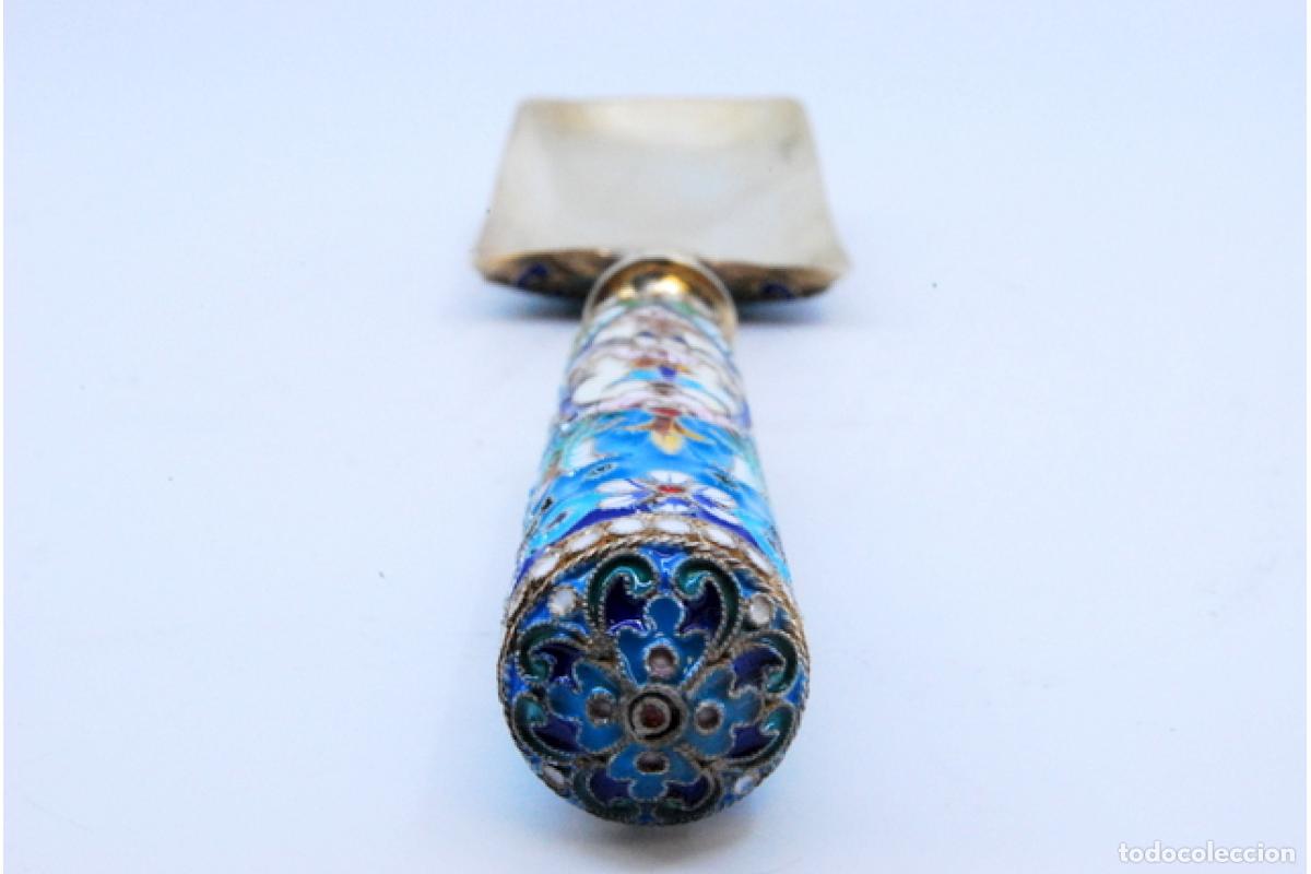 Antig&uuml;edades: Cuchara rusa cloisonn&eacute; de plata - Foto 6
