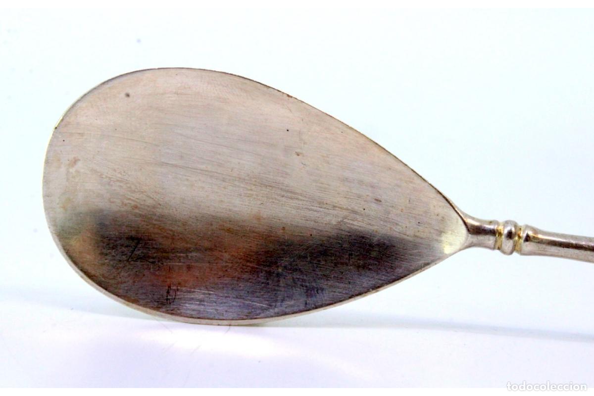 Antig&uuml;edades: cuchara de postre de plata - Foto 5