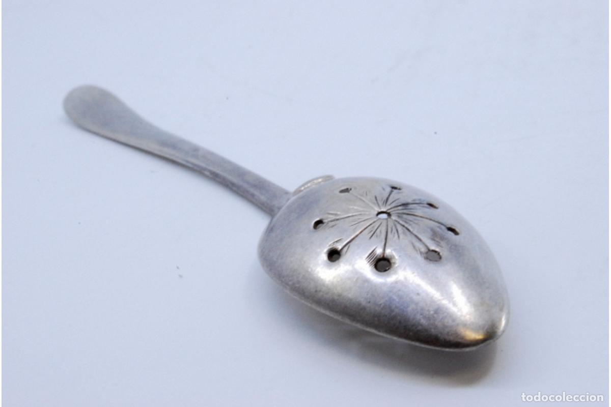 Antig&uuml;edades: cuchara de plata para aceitunas - Foto 5