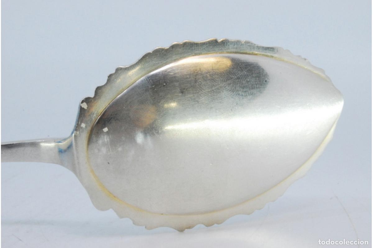 Antig&uuml;edades: esp&aacute;tula de plata para servir postres - Foto 3
