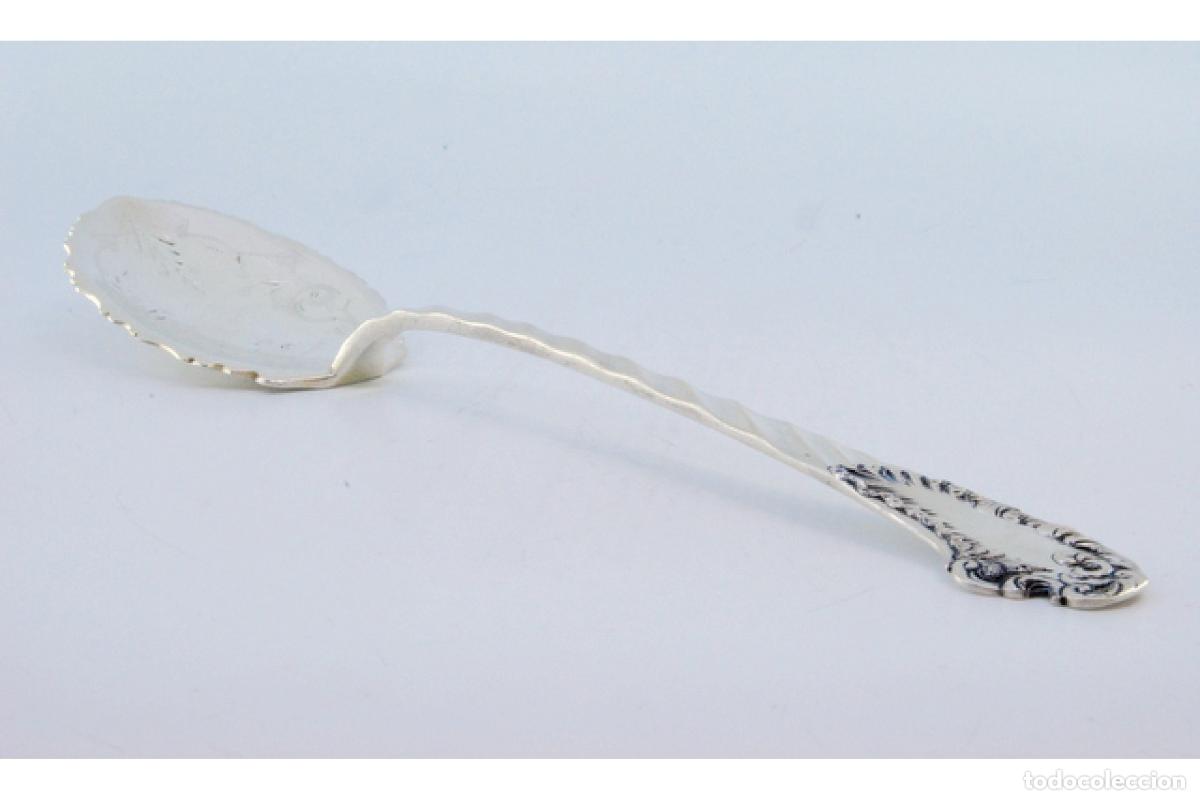 Antig&uuml;edades: esp&aacute;tula de plata para servir postres - Foto 7