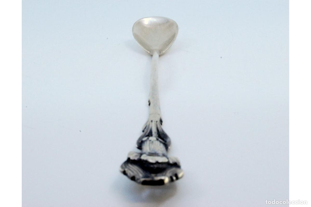 Antig&uuml;edades: Cuchara de plata para servir bebidas - Flor - Foto 6
