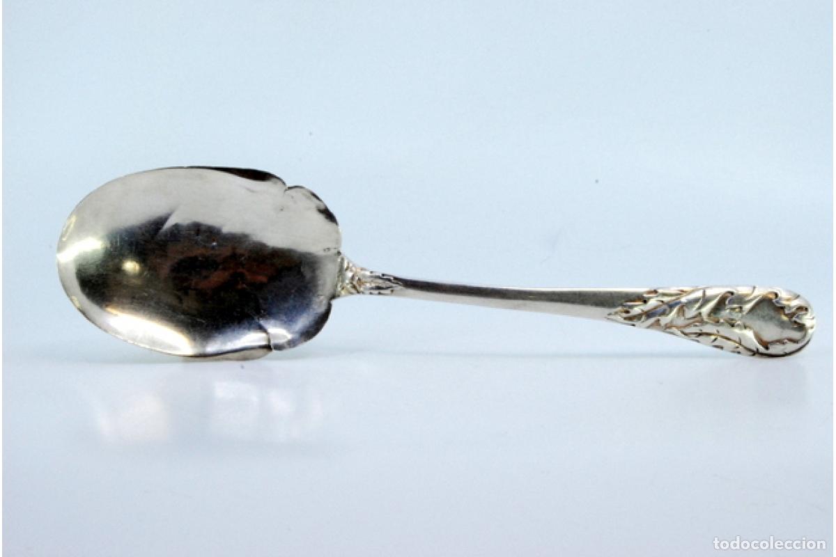 Antig&uuml;edades: Cuchara de helado de plata - Foto 2
