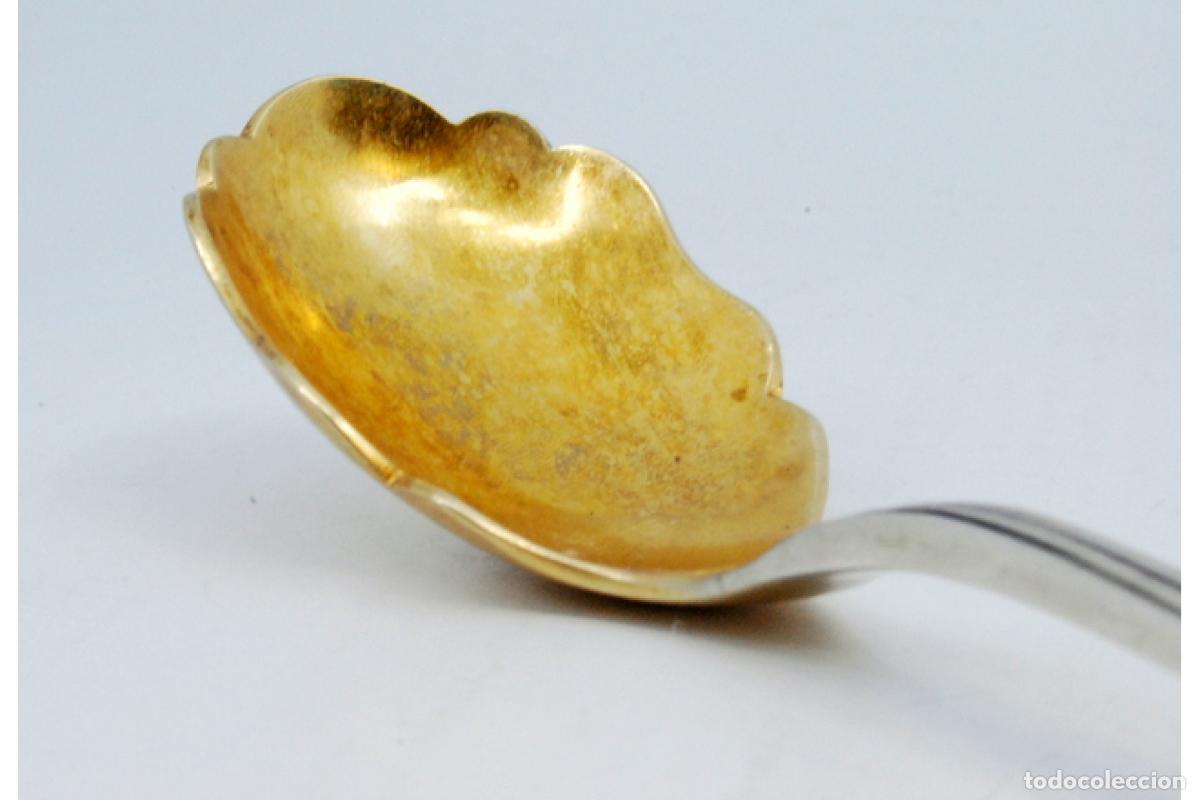 Antig&uuml;edades: cuchara de fruta de plata - Foto 3