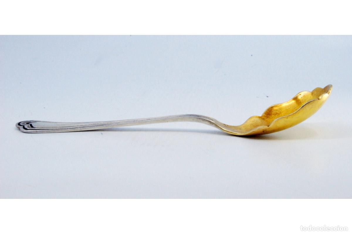 Antig&uuml;edades: cuchara de fruta de plata - Foto 4