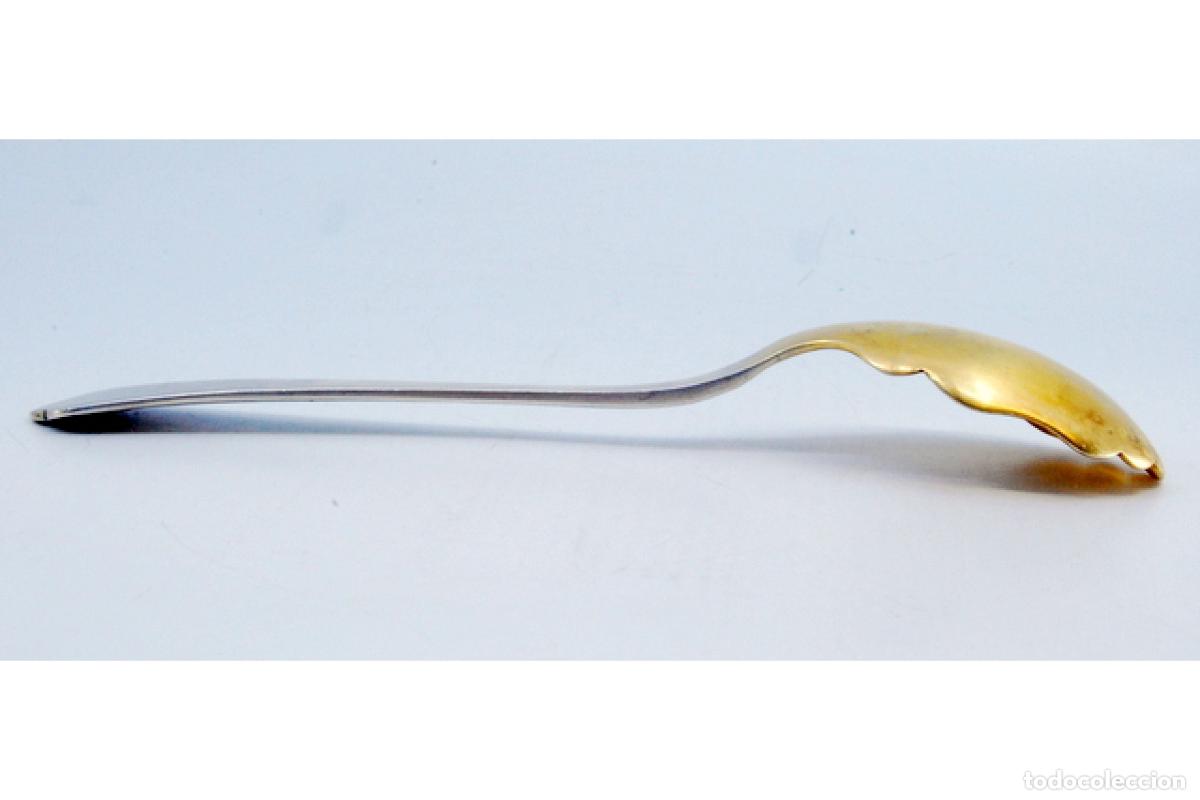 Antig&uuml;edades: cuchara de fruta de plata - Foto 7