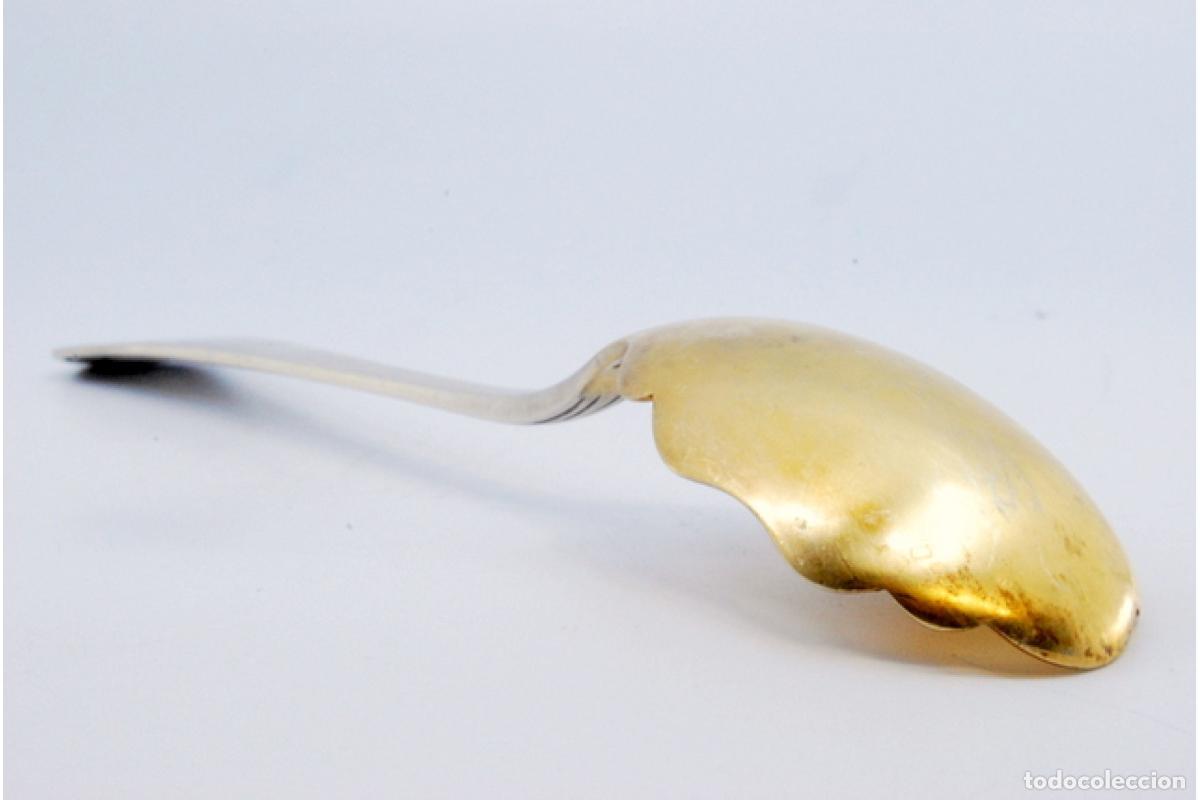 Antig&uuml;edades: cuchara de fruta de plata - Foto 8