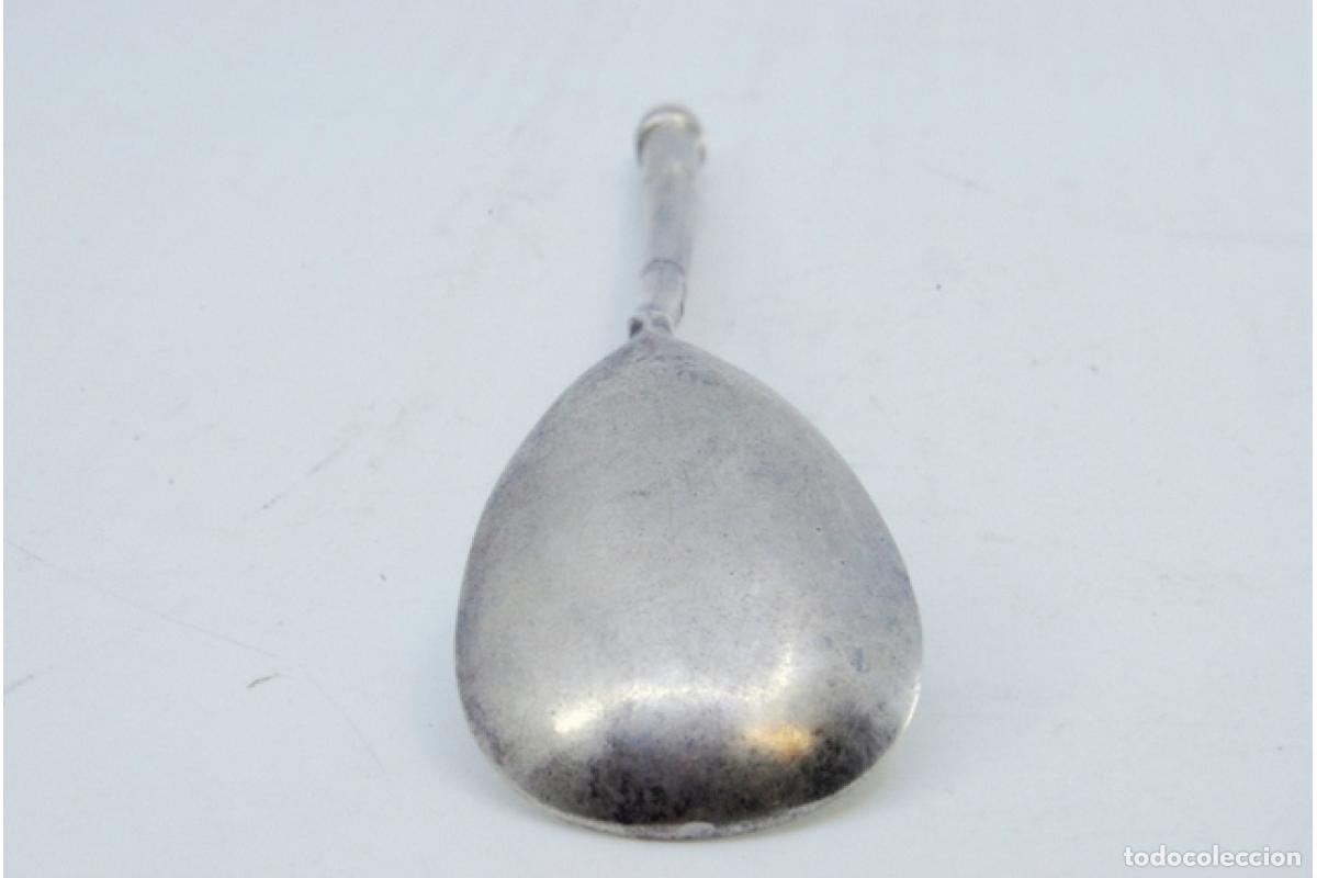 Antig&uuml;edades: cuchara de postre de plata - Foto 5