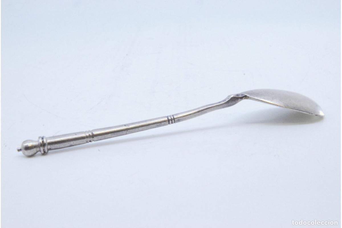 Antig&uuml;edades: cuchara de postre de plata - Foto 6