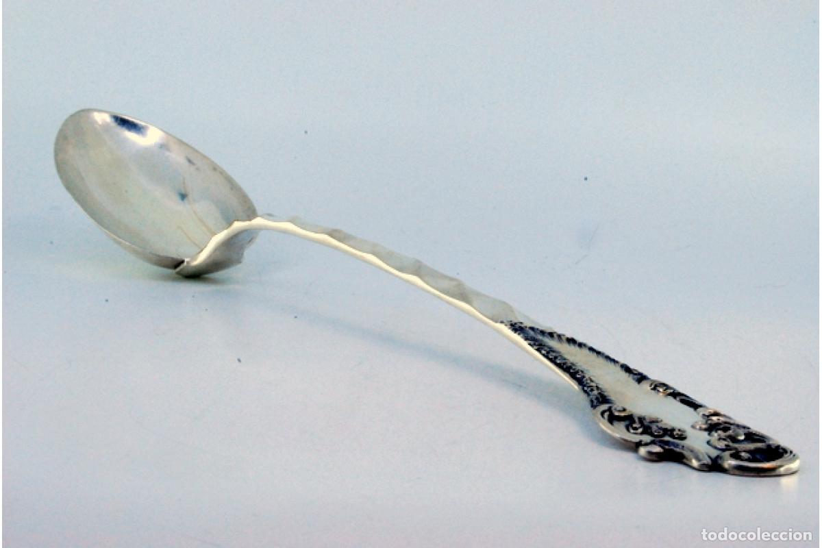 Antig&uuml;edades: Cuchara de plata para servir arroz - Foto 6