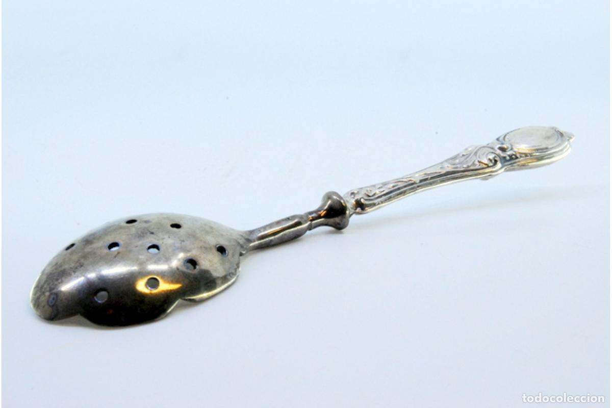 Antig&uuml;edades: cuchara de plata para aceitunas - Foto 5