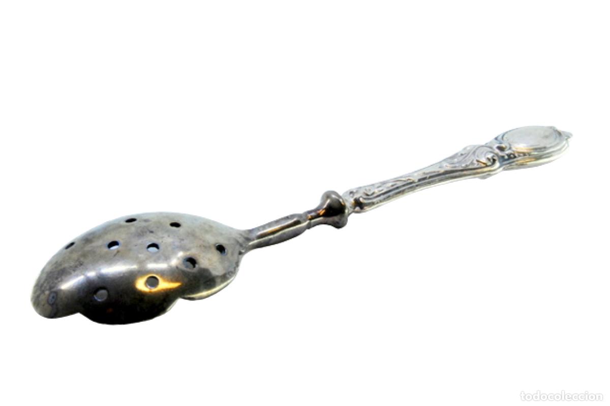 Antig&uuml;edades: cuchara de plata para aceitunas - Foto 1
