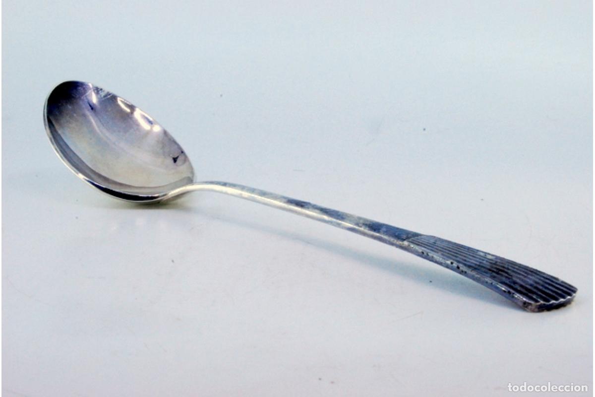 Antig&uuml;edades: Cuchara de plata para servir arroz - Foto 6