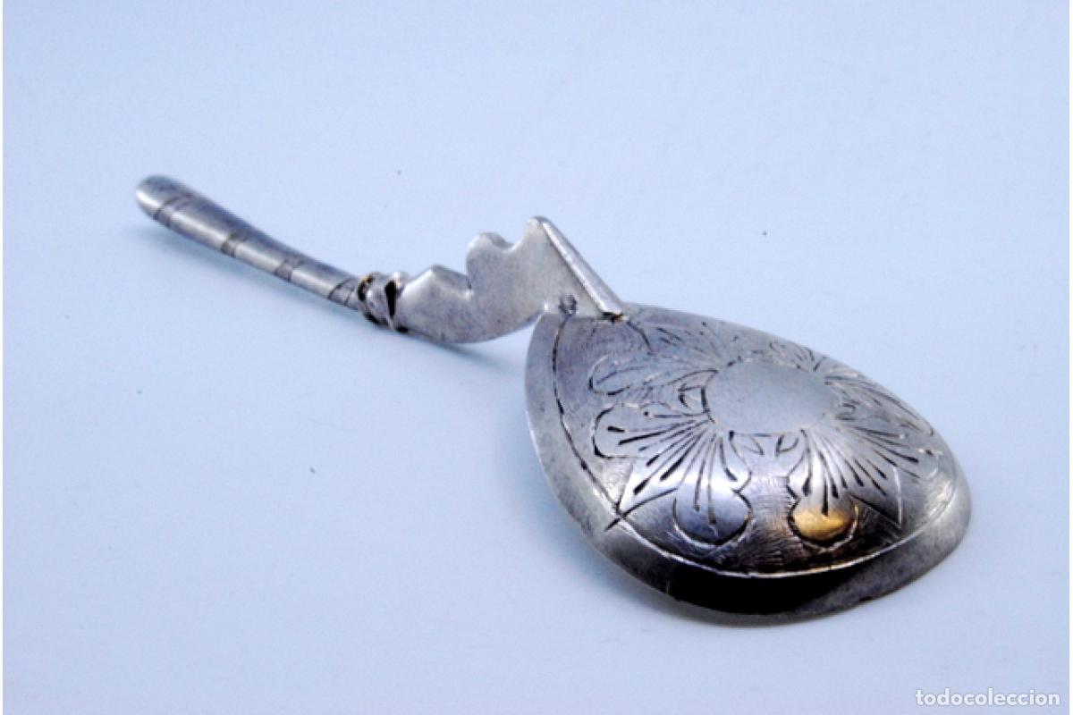 Antig&uuml;edades: cuchara de postre de plata - Foto 5