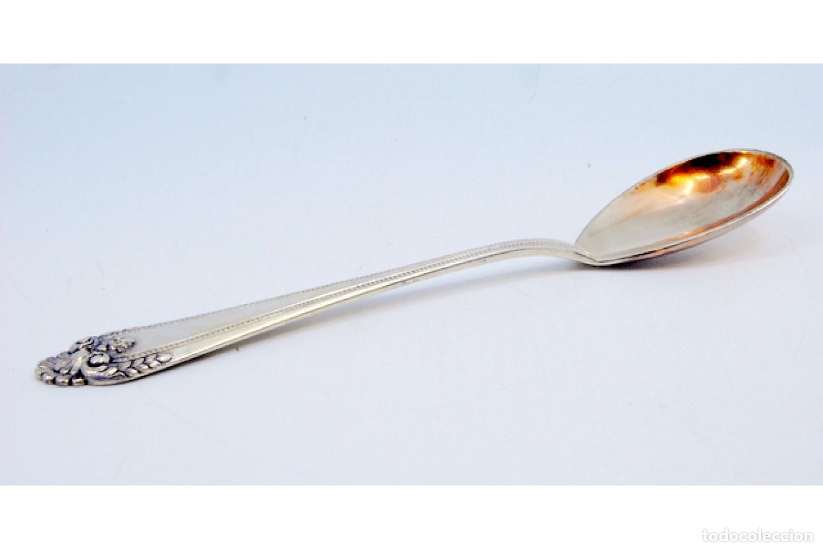 Antig&uuml;edades: cuchara de postre de plata - Foto 3