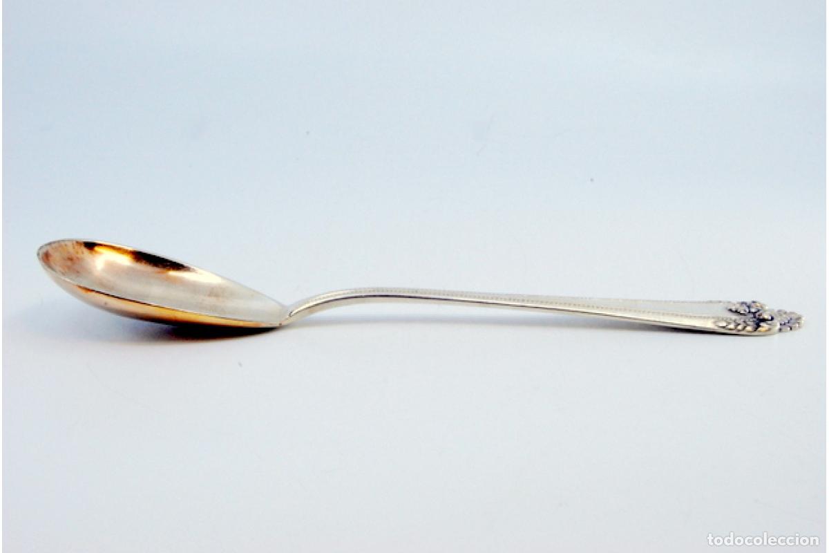 Antig&uuml;edades: cuchara de postre de plata - Foto 6