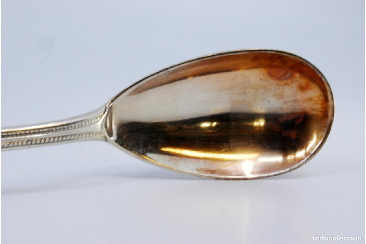 Antig&uuml;edades: cuchara de postre de plata - Foto 7