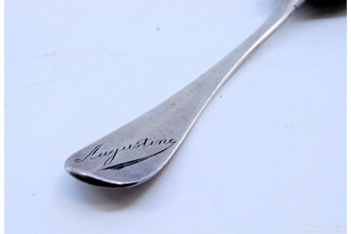 Antig&uuml;edades: cuchara de postre de plata - Foto 7