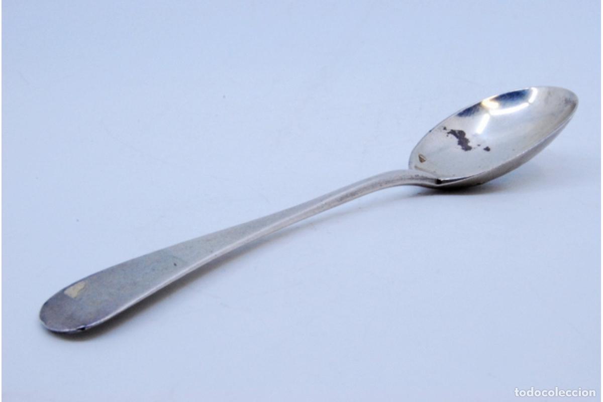 Antig&uuml;edades: cuchara de postre de plata - Foto 8