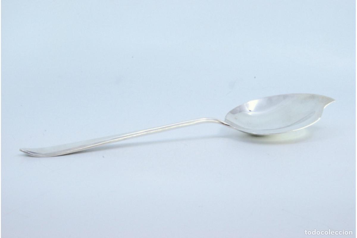 Antig&uuml;edades: cuchara de salsa de plata - Foto 2