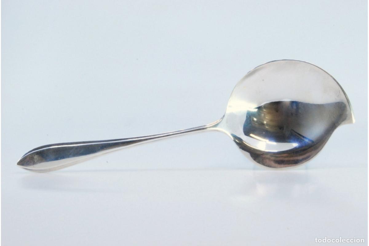 Antig&uuml;edades: cuchara de salsa de plata - Foto 4