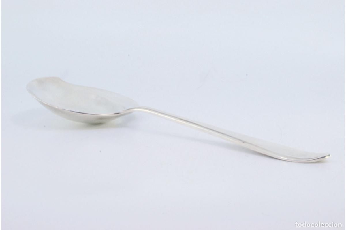 Antig&uuml;edades: cuchara de salsa de plata - Foto 6