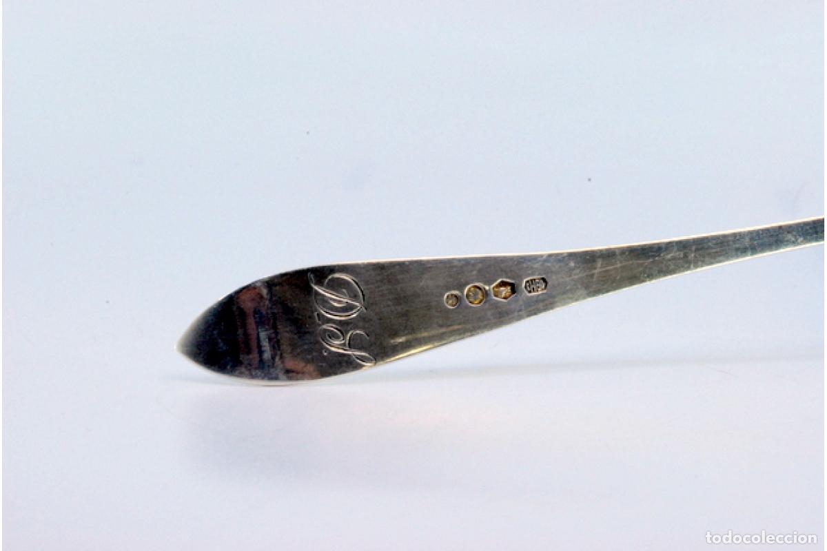 Antig&uuml;edades: cuchara de salsa de plata - Foto 8